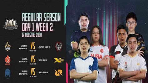 Jadwal MDL Season 2 Hari Ini Senin 17 Agustus 2020 Konsistensi RRQ