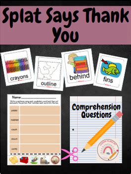 Guided Reading/Read Aloud Plan for SPLAT SAYS THANK YOU by Rob Scotton ...