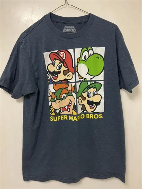 Nintendo Men S Super Mario Bros Characters Bowser Yoshi T Shirt Sz Small Eur 4 46 Picclick Fr