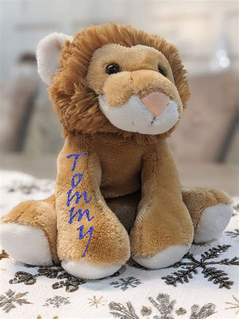 Personalized Lion Plush Lion Stuffed Animal Super Soft 7.5in - Etsy