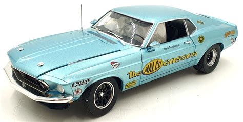 Acme 1 18 Scale A1801858 1969 Ford Mustang Boss 429 Malco Gasser Blue — R M Toys Ltd