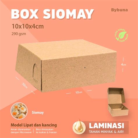 Dus Box X Siomay Dimsum Kraft Laminasi Dus Takeaway Packaging