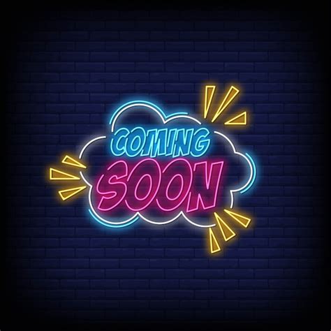 Premium Vector Coming Soon Neon Sign Vector For Poster