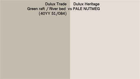 Dulux Trade Green Raft River Bed 40YY 51 084 Vs Dulux Heritage PALE