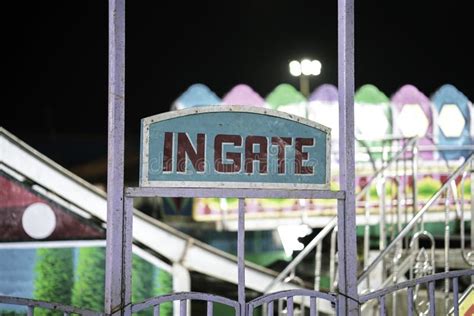 In Gate Sign Board For Entrance For Rides In Indian Fair Amusement