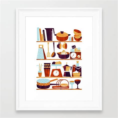 Kitchen Framed Art Print by Kata | Society6