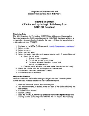 Fillable Online Csc Noaa Method To Extract K Factor And Hydrologic Soil