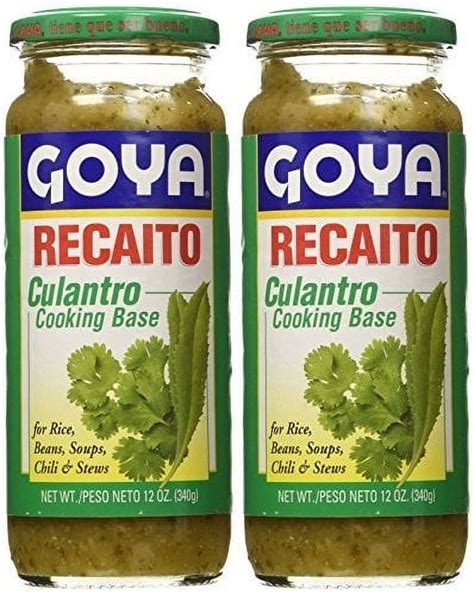 Goya Recaito Culantro Cilantro Cooking Base 12 Oz Seasoning Pack Of