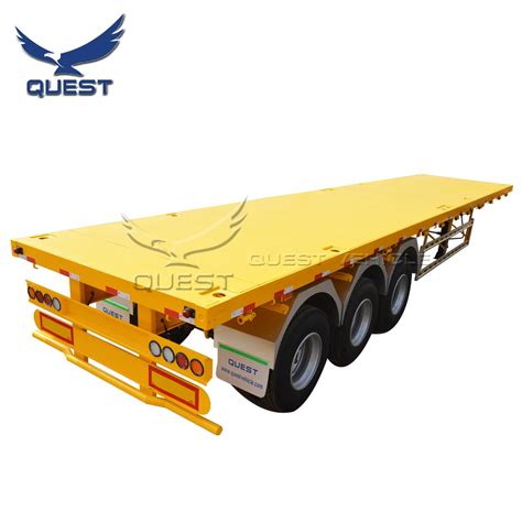 Quest Axle Axles Ft Ft Feet Drop Flatbed Container Semi Trailer