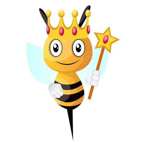 Bee With Crown Clipart Vector Bee Wearing Crown Illustration Vector On