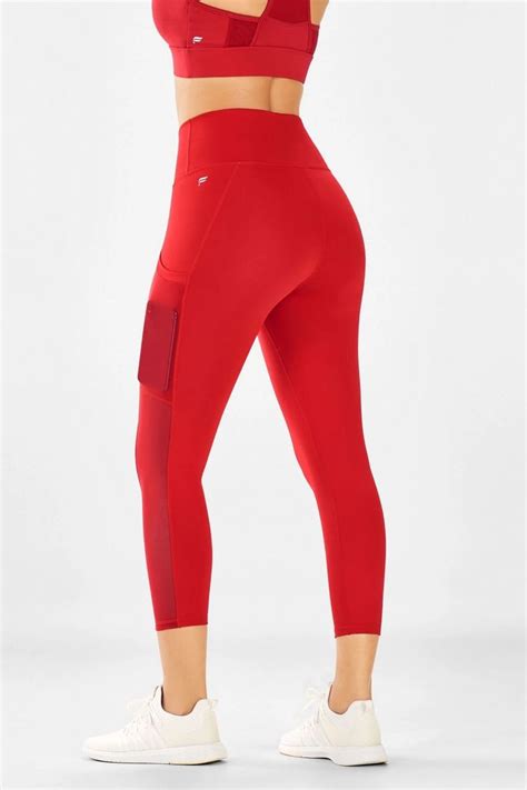 Mila High Waisted Pocket Capri Capri Outfits Red Leggings Fabletics