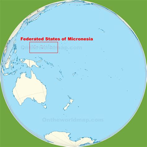 Micronesia Location On The Pacific Ocean Map