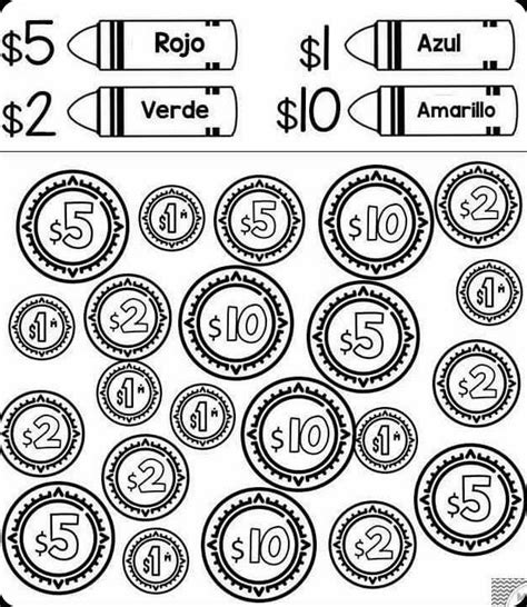 Pensamiento Matemático Ejercicios Con Monedas Para Niños De Preescolar Como Ensenar Monedas Y