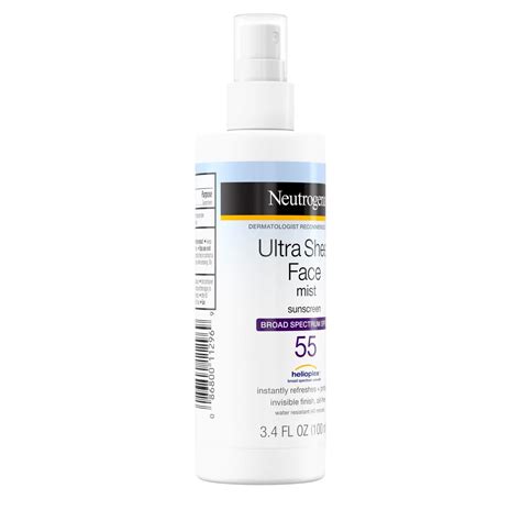 Neutrogena Ultra Sheer Face Mist Sunscreen Spf 55 Shop Sunscreen And Self Tanners At H E B