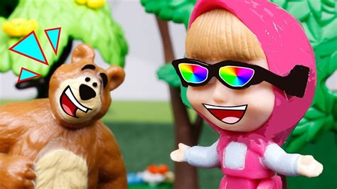 Masha And The Bear Toys 🐻 Masha And The Magic Glasses 🎆 👓🌠 Youtube