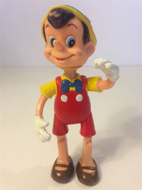 Disney Pinocchio Plastic Figure Walt Disney Productions Made Etsy