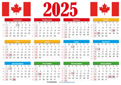 Calendar Canada Printable Free