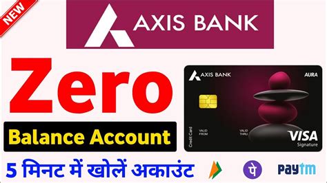 Axis Bank Zero Balance Account Opening Online How To Open Zero