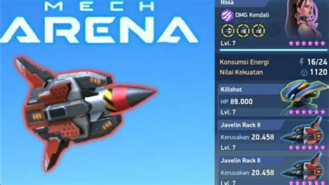 Javelin Rack 8 Upgrade Max Level Mech Arena Robot Showdown Indonesia