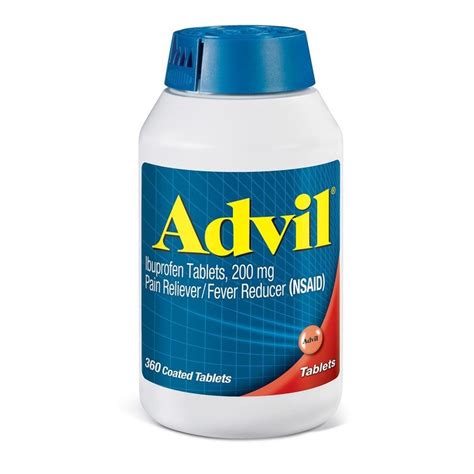 Advil Pain Reliever Fever Reducer Coated Tablet 200mg Ibuprofen 360