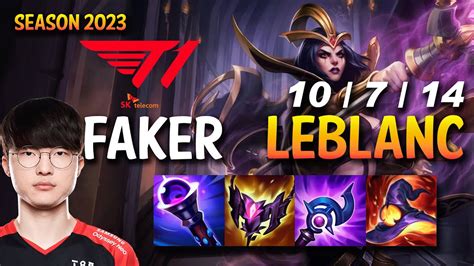 T1 Faker LEBLANC Vs LISSANDRA Mid KR Ranked YouTube