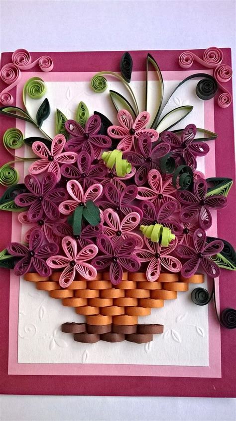 Quilled Mother Day Card Quilled Birthday Card Quilling Card Etsy Paper Quilling Flowers