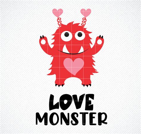 Love Monster Svg Valentines Svg Kids Valentine Tshirt Svg Valentine