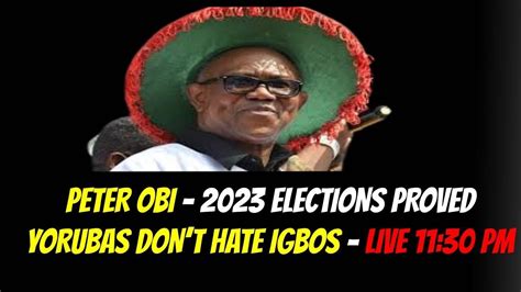 Peter Obi 2023 Elections Proved Yorubas Dont Hate Igbos Tambuwal