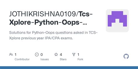 GitHub JOTHIKRISHNA0109 Tcs Xplore Python Oops Solutions Solutions