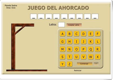 Juego Del Ahorcado Lengua Española De Secundaria Juegos