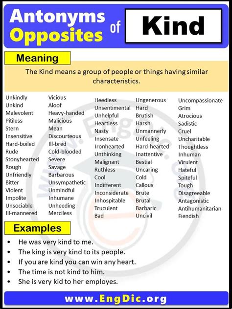 Antonyms Of Kind Pdf Archives EngDic