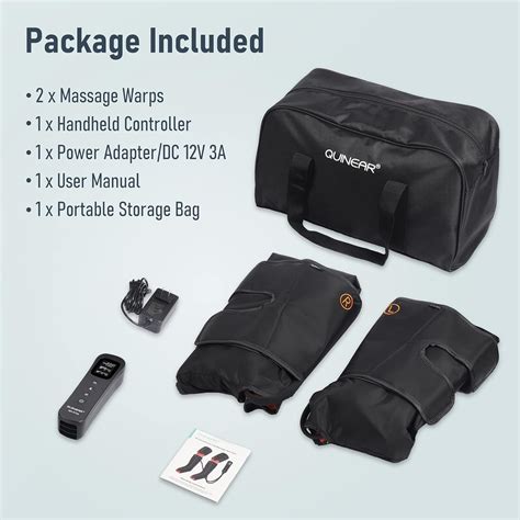 Buy QUINEAR Leg Massager, 3-in-1 Foot Calf & Thigh Massager with Heat