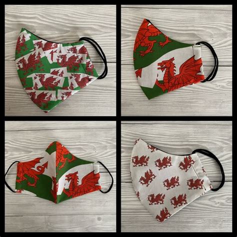 Welsh Dragon Face Mask Protective Covering Washable Reusable Etsy