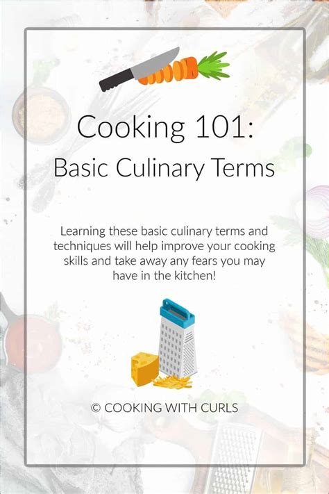 Basic Culinary Terms Cooking With Curls