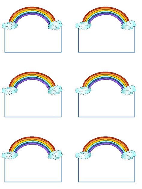 Rainbow Editable Printable Name Tag Template - img-Abbey