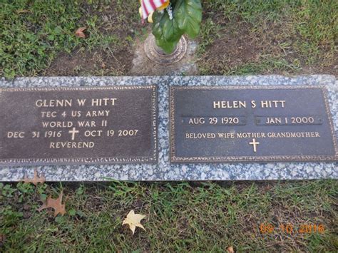 Rev Glenn Wilson Hitt Memorial Find A Grave