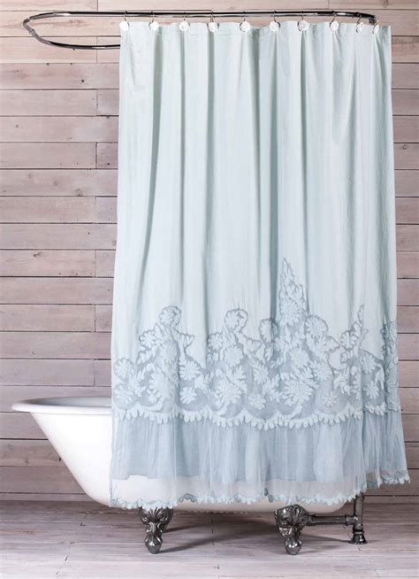 Pom Pom At Home Caprice Aqua Shower Curtain Gracious Style