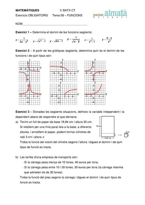 Tr Tema Funcions Exercicis Obligatoris Matem Tiques