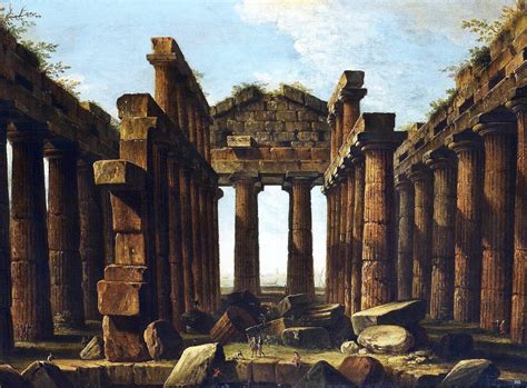 QUEST FOR BEAUTY - Interior of the Temple of Poseidon at Paestum....