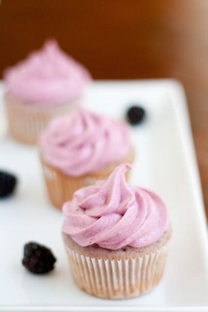 Blackberry Cupcakes With Blackberry Buttercream Frosting