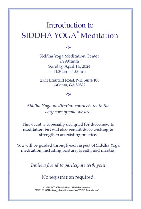 Introduction to SIDDHA YOGA Meditation | Siddha Yoga® Meditation Center ...