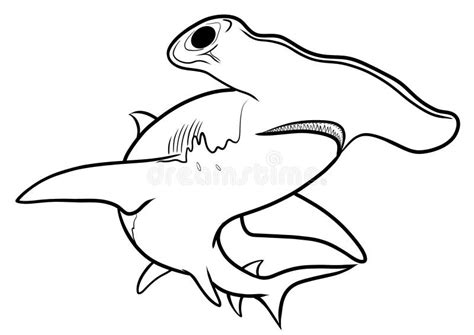 Hammerhead Shark Clipart Black And White