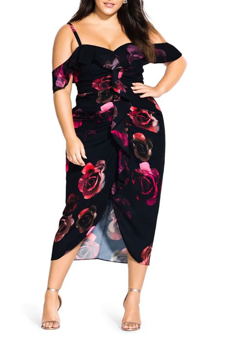 City Chic Decadent Floral Off The Shoulder Dress Nordstrom Dress