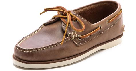 Sperry Top Sider Made In Maine Classic Boat Shoes In Natural Brown