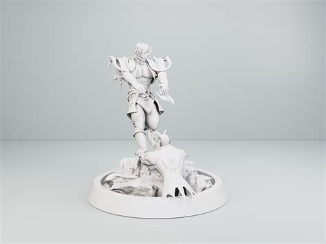 fichier stl zed blood moon league  legends fifure statue idee pour