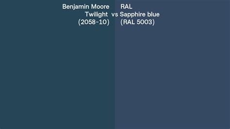 Benjamin Moore Twilight Vs Ral Sapphire Blue Ral Side