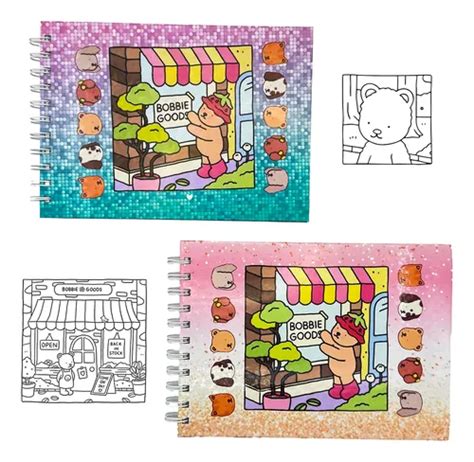 Livro De Pintar Bobbie - Kit 2 Livros De Pintar Bobbie Goods 50 Folhas Capa Dura | Frete grátis