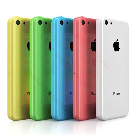 IPhone 5C five colors 3D Model $39 - .3ds .fbx .lwo .max .obj .c4d .ma ...