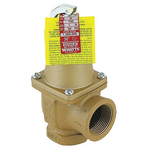 Watts Fnptf X Fnptf 1 In X 1 14 In Pressure Relief Valve 162a380382570 Grainger