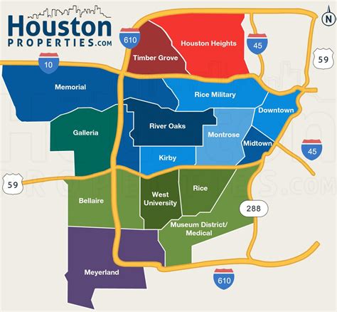 Houston Texas Neighborhood Map Middle East Political Map